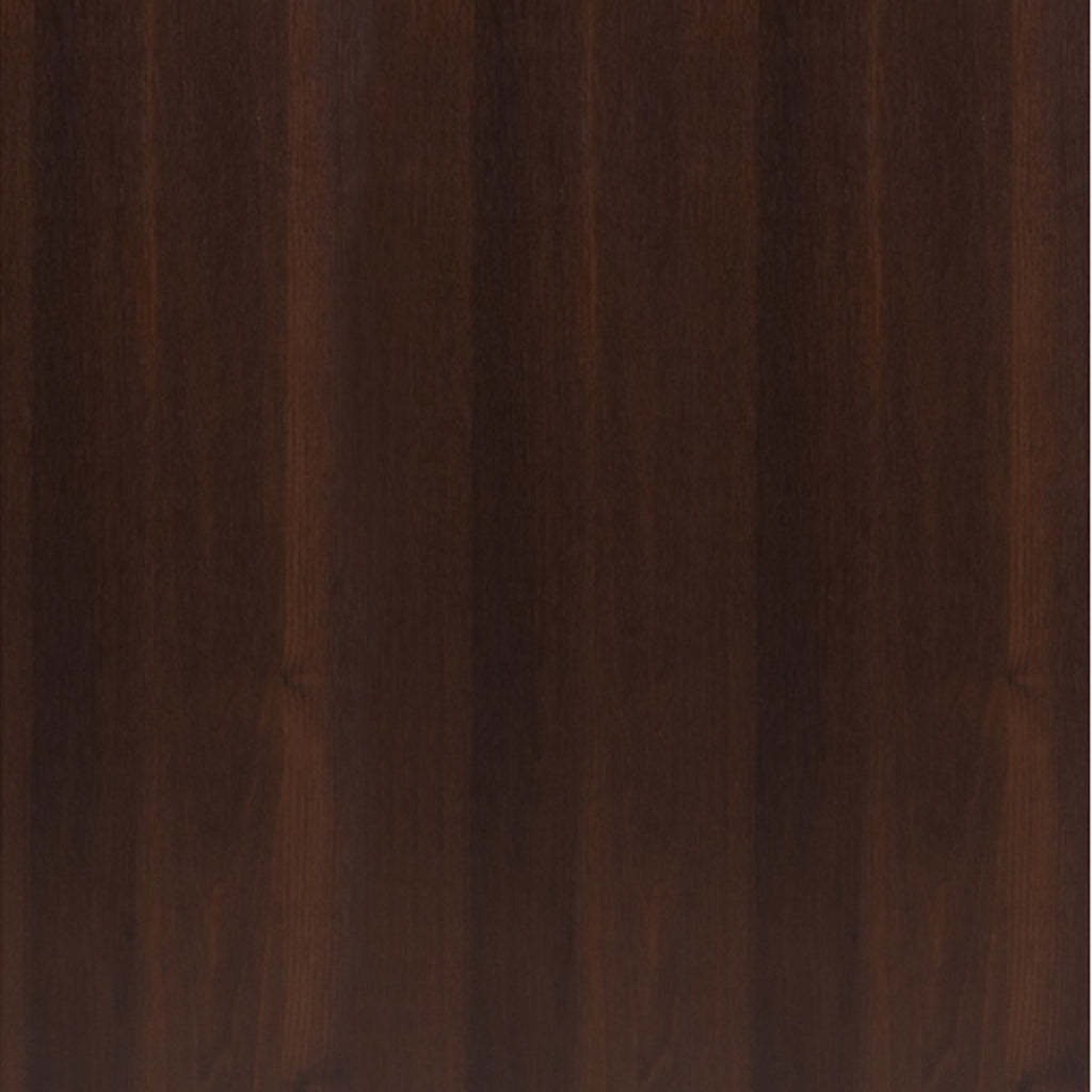 Ingrid Tall 2 Drawer Narrow Cabinet with Open Shelving in Dark Mahogany Melamine