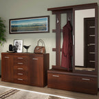 Ingrid 2 Door 5 Drawer Sideboard in Dark Mahogany Melamine