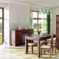 Ingrid 3 Door Glazed Sideboard in Dark Mahogany Melamine