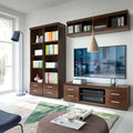 Ingrid Wide 4 Drawer TV Cabinet in Dark Mahogany Melamine