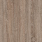 Claudia Living Tall Glazed Narrow Display Unit (RHD) in White with a Truffle Oak Trim