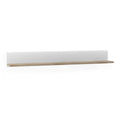Claudia Living Wall Shelf in White with a Truffle Oak Trim