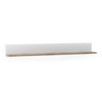 Claudia Living Wall Shelf in White with a Truffle Oak Trim