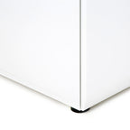 Claudia Bedroom 2 Drawer Bedside in White with a Truffle Oak Trim