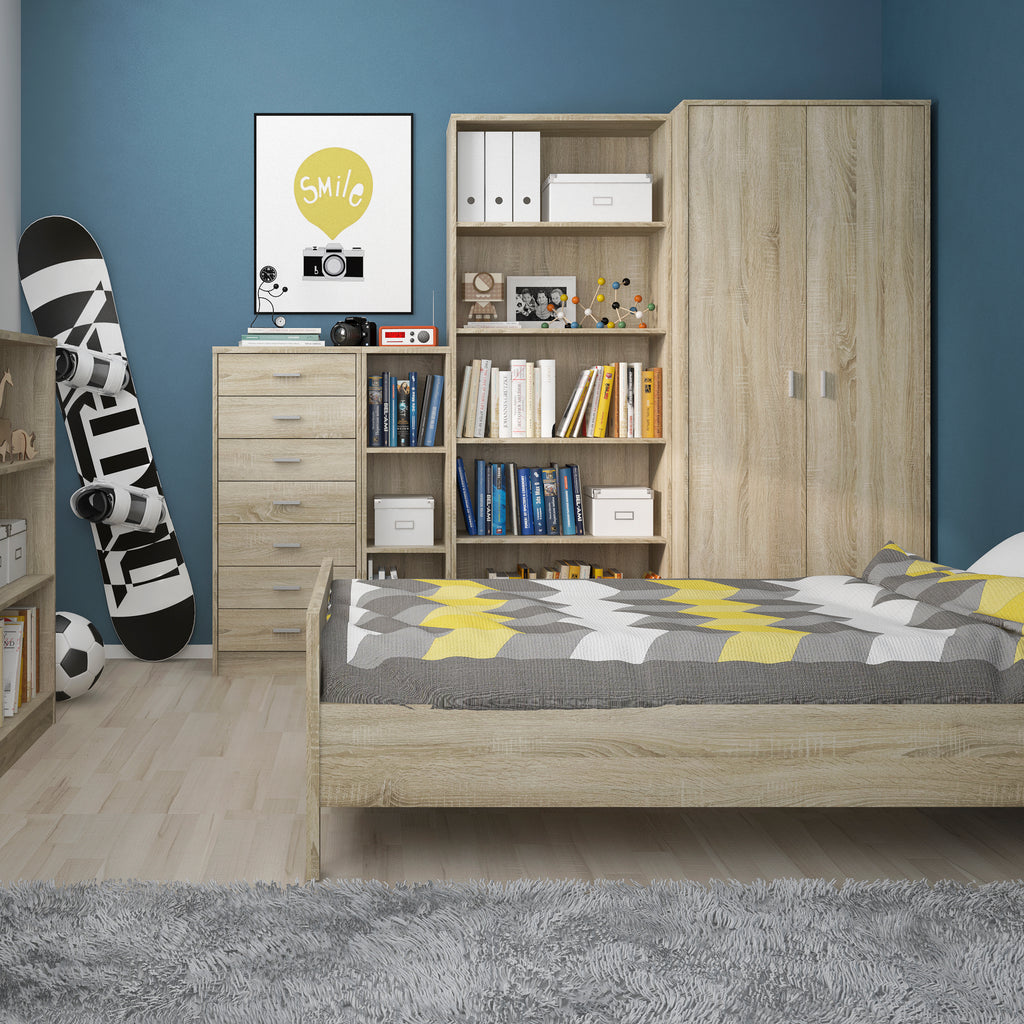 4 You Tall Narrow Bookcase in Sonama Oak