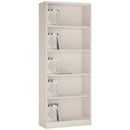 4 You Tall Wide Bookcase in Pearl White