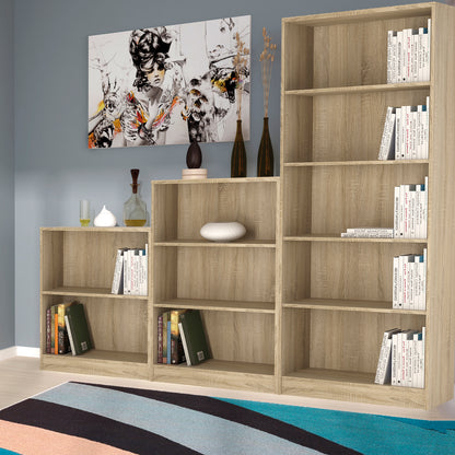 4 You Tall Wide Bookcase in Sonoma Oak