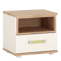 Best 4 Kids 1 Drawer Bedside Cabinet With Lemon Handles