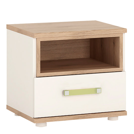 Best 4 Kids 1 Drawer Bedside Cabinet With Lemon Handles