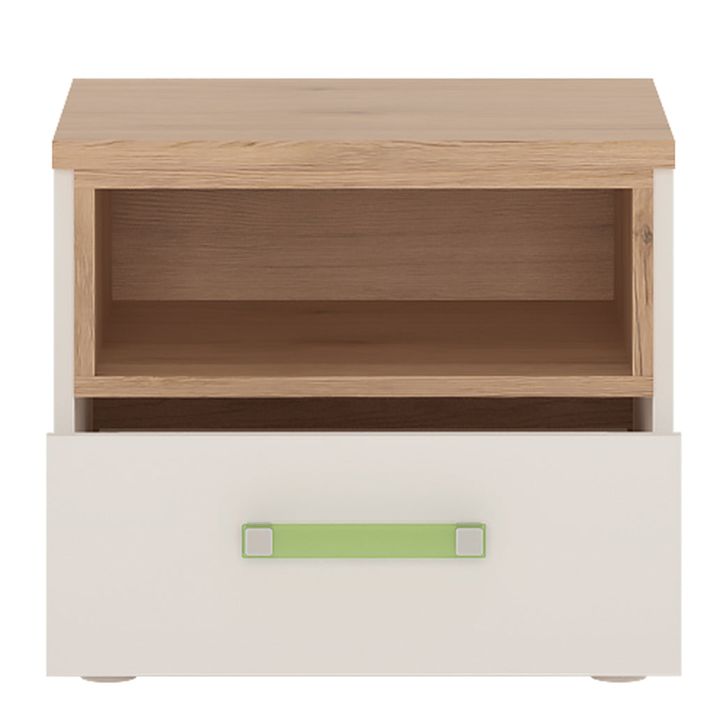 Best 4 Kids 1 Drawer Bedside Cabinet With Lemon Handles