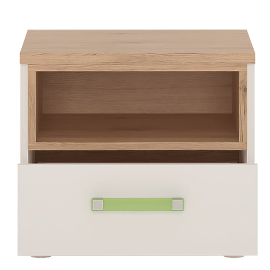 Best 4 Kids 1 Drawer Bedside Cabinet With Lemon Handles