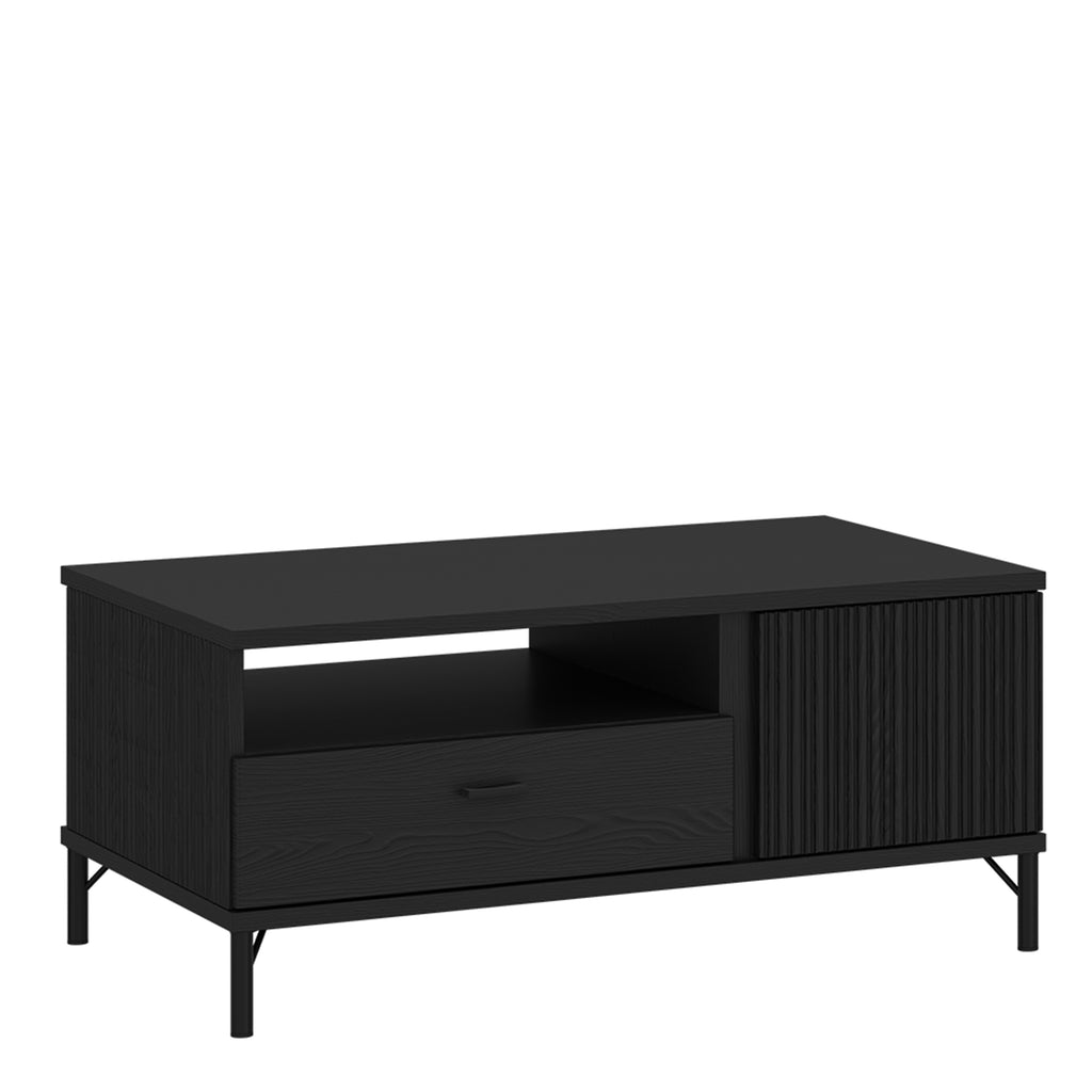 Larson Coffee Table 2 Door 1 Drawer in Black Graphite