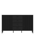 Larson Sideboard 2 Door 4 Drawer in Black Graphite