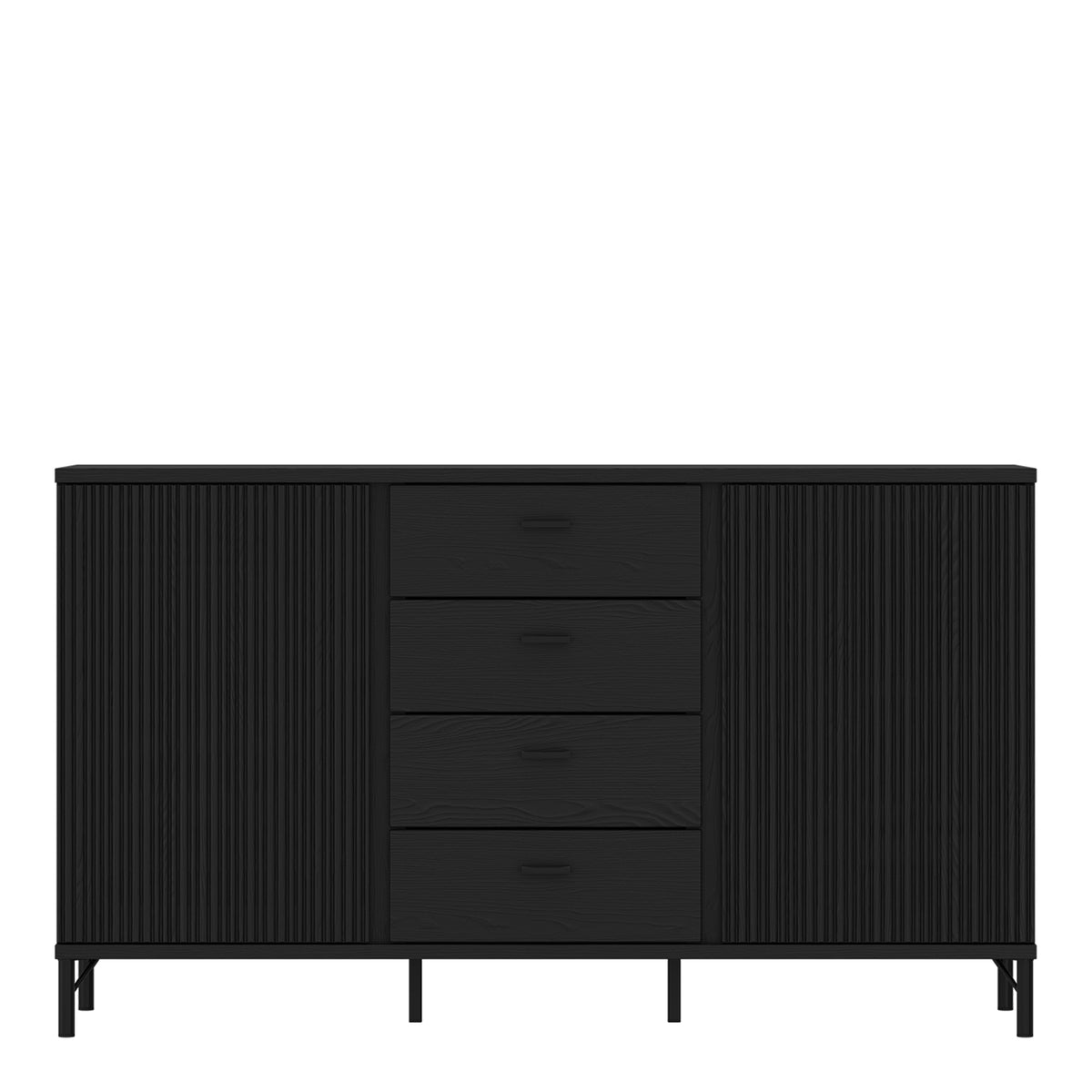 Larson Sideboard 2 Door 4 Drawer in Black Graphite