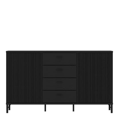 Larson Sideboard 2 Door 4 Drawer in Black Graphite