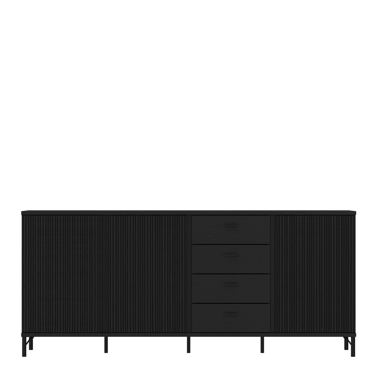Larson Sideboard 3 Door 4 Drawer in Black Graphite