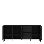 Larson Sideboard 3 Door 4 Drawer in Black Graphite