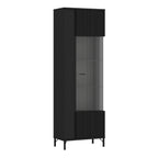 Larson Display Cabinet 1 Door in Black Graphite