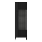 Larson Display Cabinet 1 Door in Black Graphite