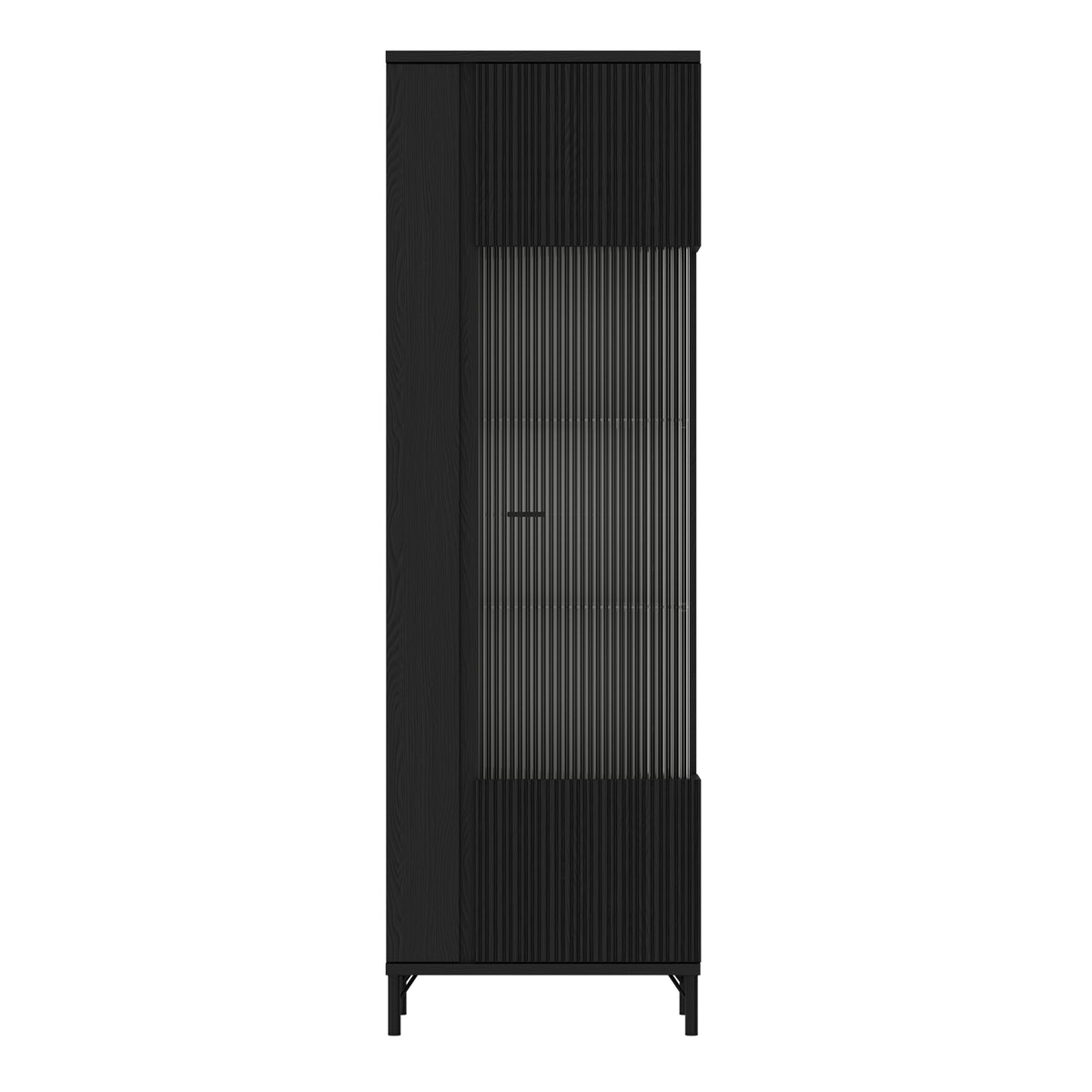 Larson Display Cabinet 1 Door in Black Graphite