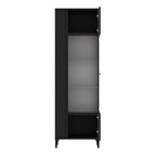 Larson Display Cabinet 1 Door in Black Graphite