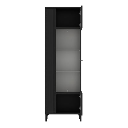 Larson Display Cabinet 1 Door in Black Graphite