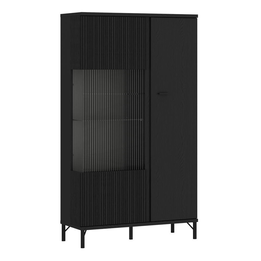 Larson Display Cabinet 2 Door in Black Graphite