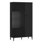Larson Display Cabinet 2 Door in Black Graphite