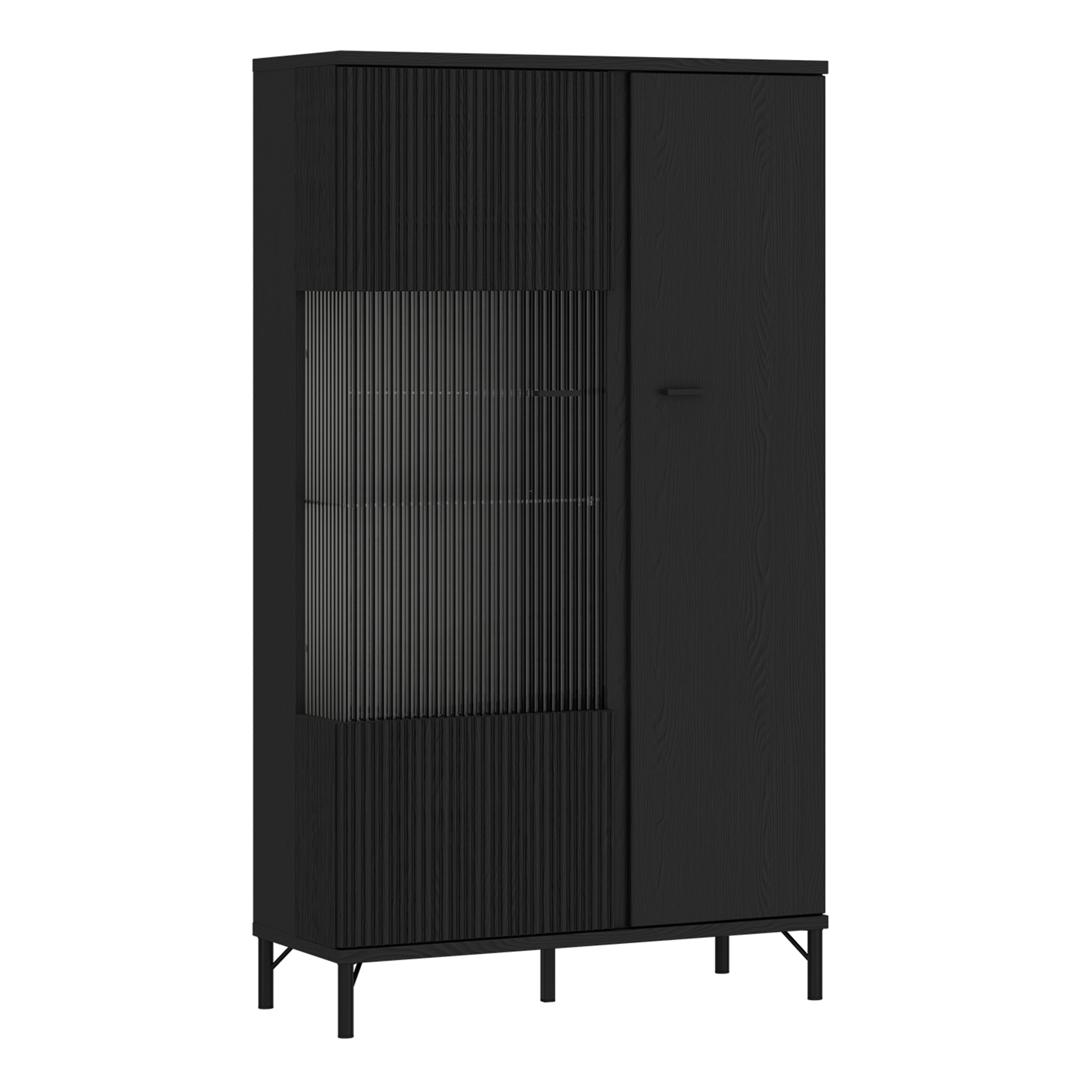 Larson Display Cabinet 2 Door in Black Graphite