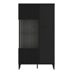 Larson Display Cabinet 2 Door in Black Graphite