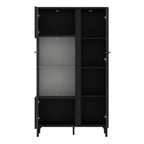 Larson Display Cabinet 2 Door in Black Graphite
