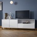 Avery TV Cabinet 2 Door 1 Drawer in Alpine White High Gloss
