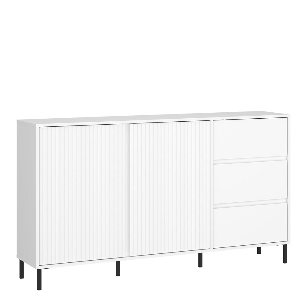Avery Sideboard 2 Door 3 Drawer in Alpine White High Gloss