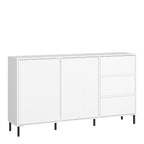 Avery Sideboard 2 Door 3 Drawer in Alpine White High Gloss
