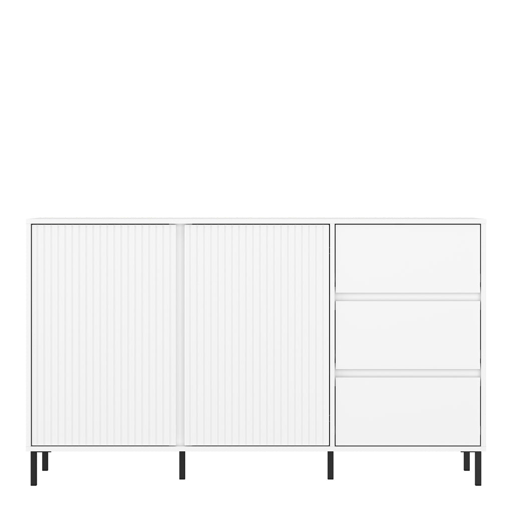 Avery Sideboard 2 Door 3 Drawer in Alpine White High Gloss