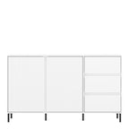 Avery Sideboard 2 Door 3 Drawer in Alpine White High Gloss