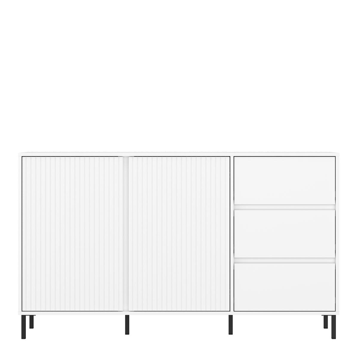Avery Sideboard 2 Door 3 Drawer in Alpine White High Gloss