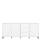 Avery Sideboard 3 Door 3 Drawer in Alpine White High Gloss