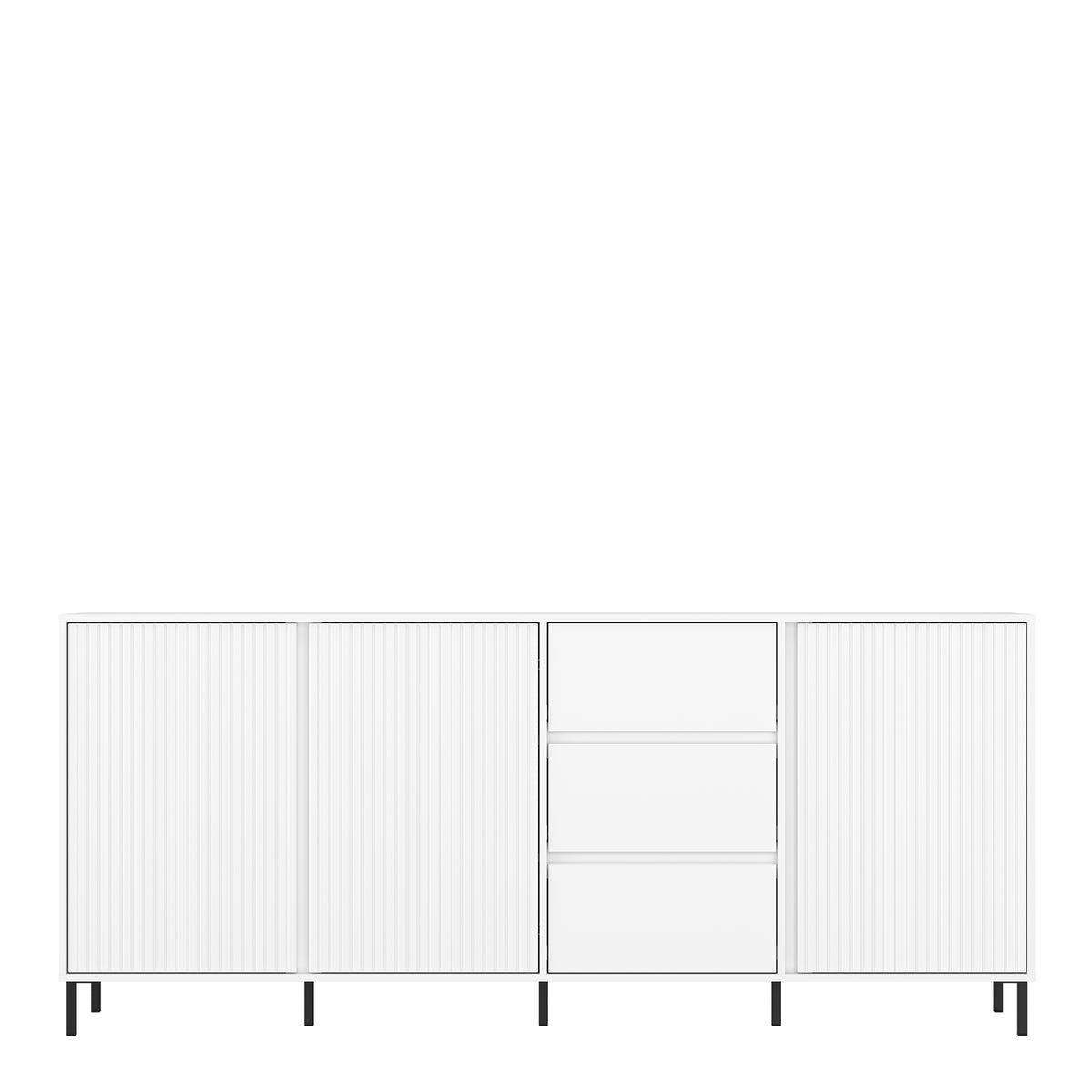 Avery Sideboard 3 Door 3 Drawer in Alpine White High Gloss
