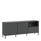 Avery Wide TV Cabinet 2 Door 1 Drawer in Anthracite