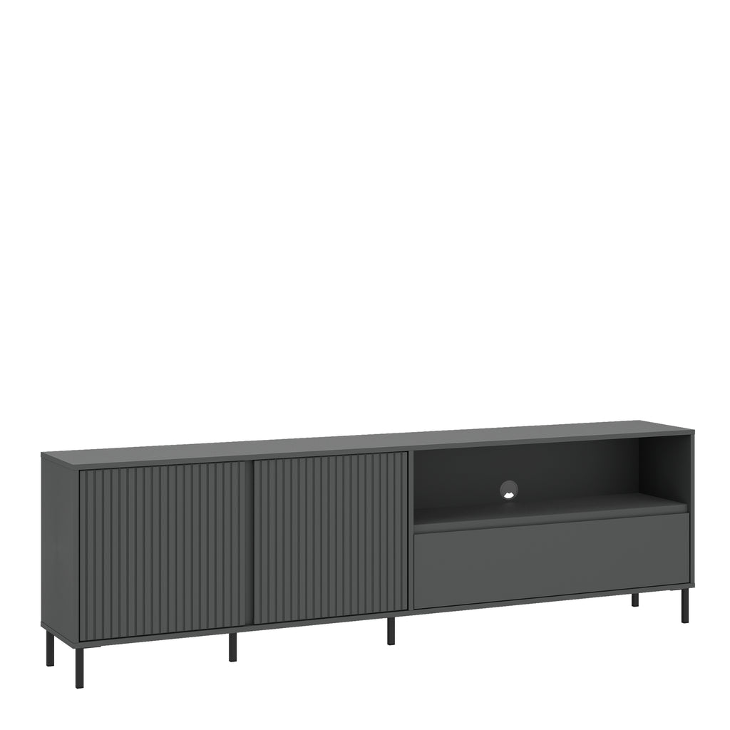 Avery TV Cabinet 2 Door 1 Drawer in Anthracite