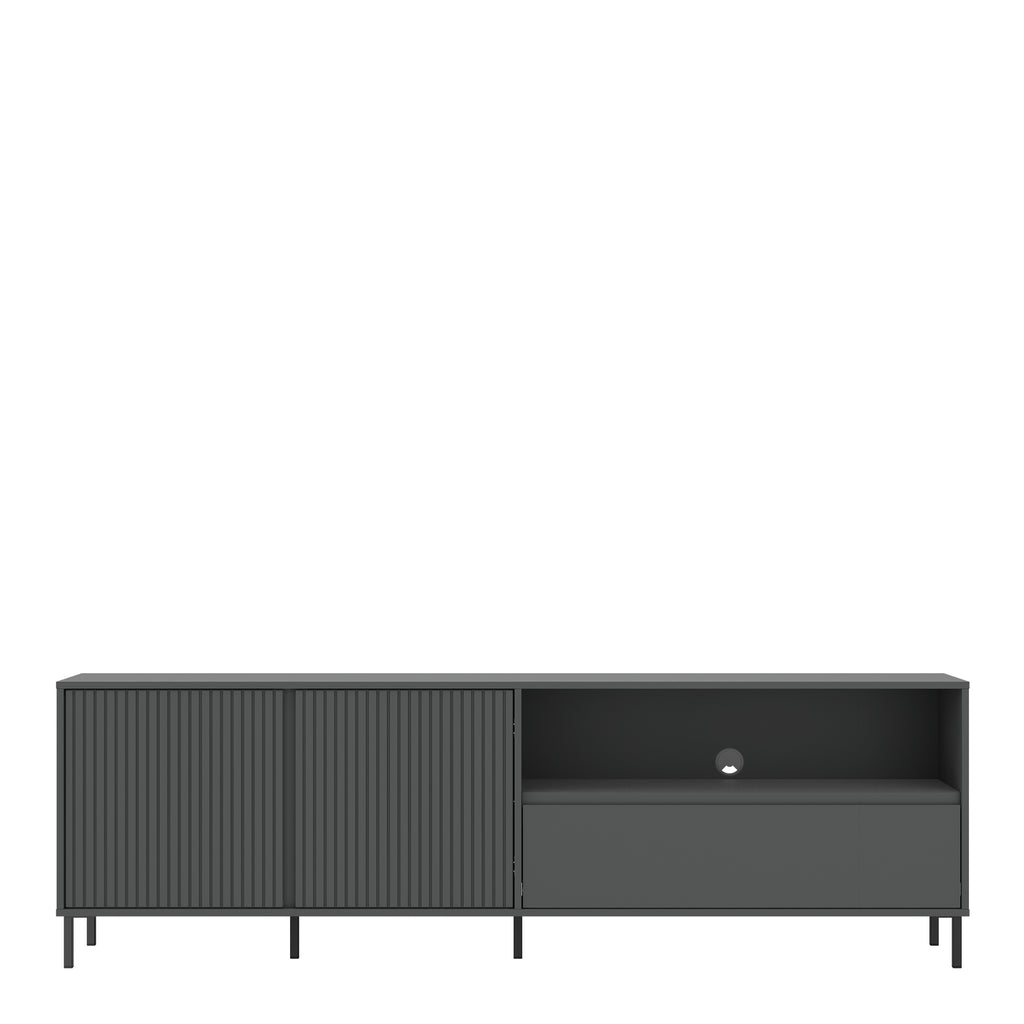 Avery TV Cabinet 2 Door 1 Drawer in Anthracite