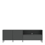 Avery TV Cabinet 2 Door 1 Drawer in Anthracite