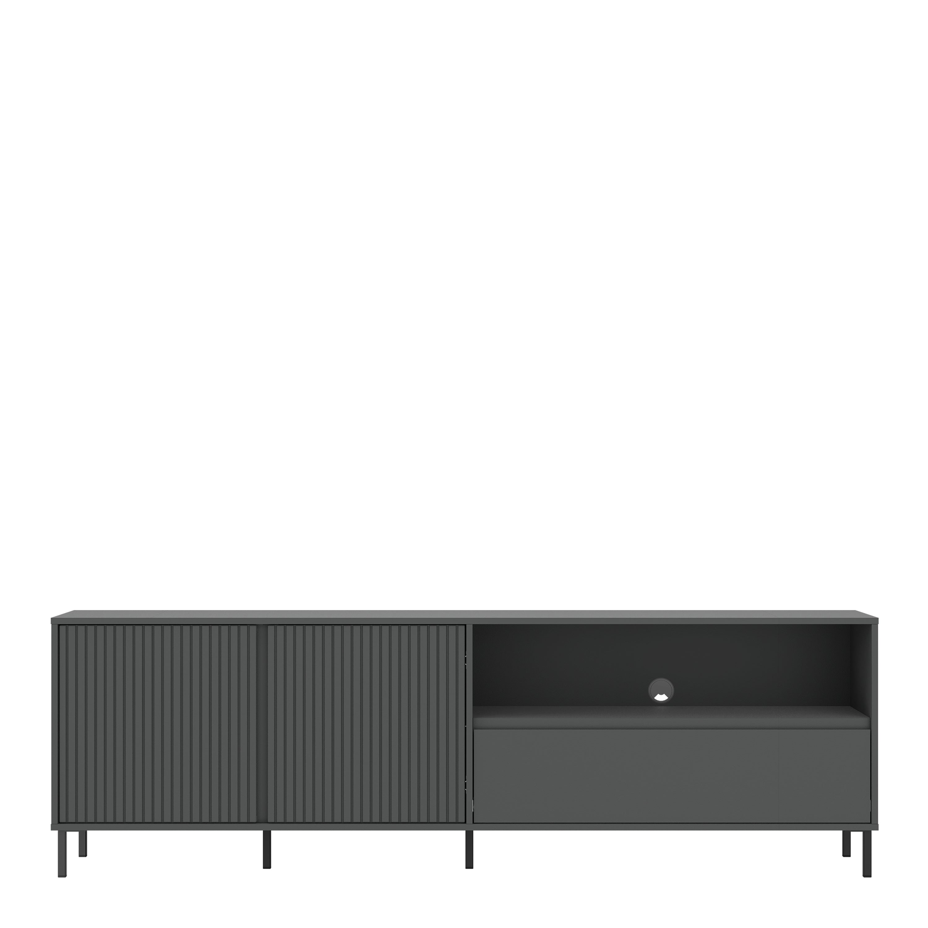 Avery TV Cabinet 2 Door 1 Drawer in Anthracite