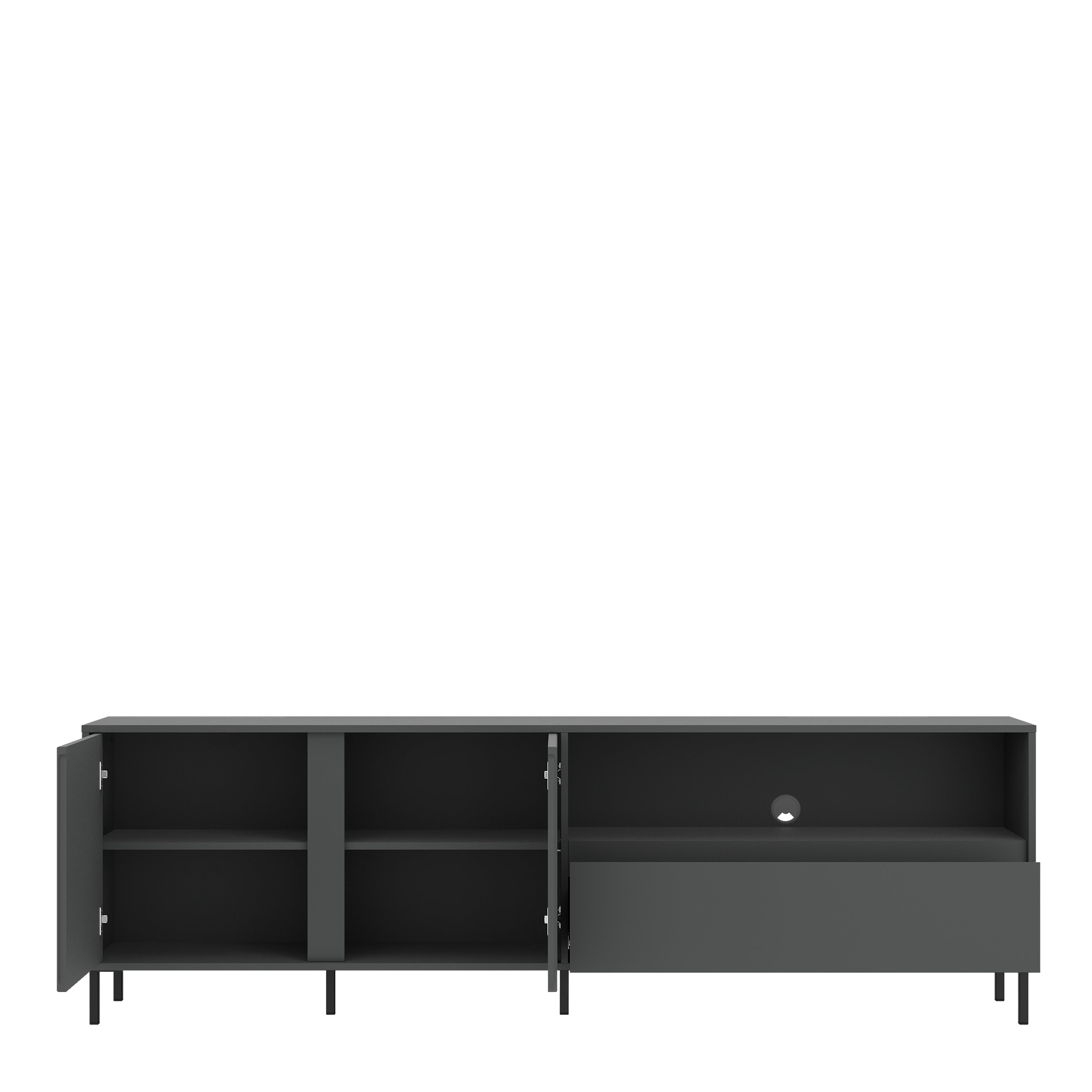 Avery TV Cabinet 2 Door 1 Drawer in Anthracite