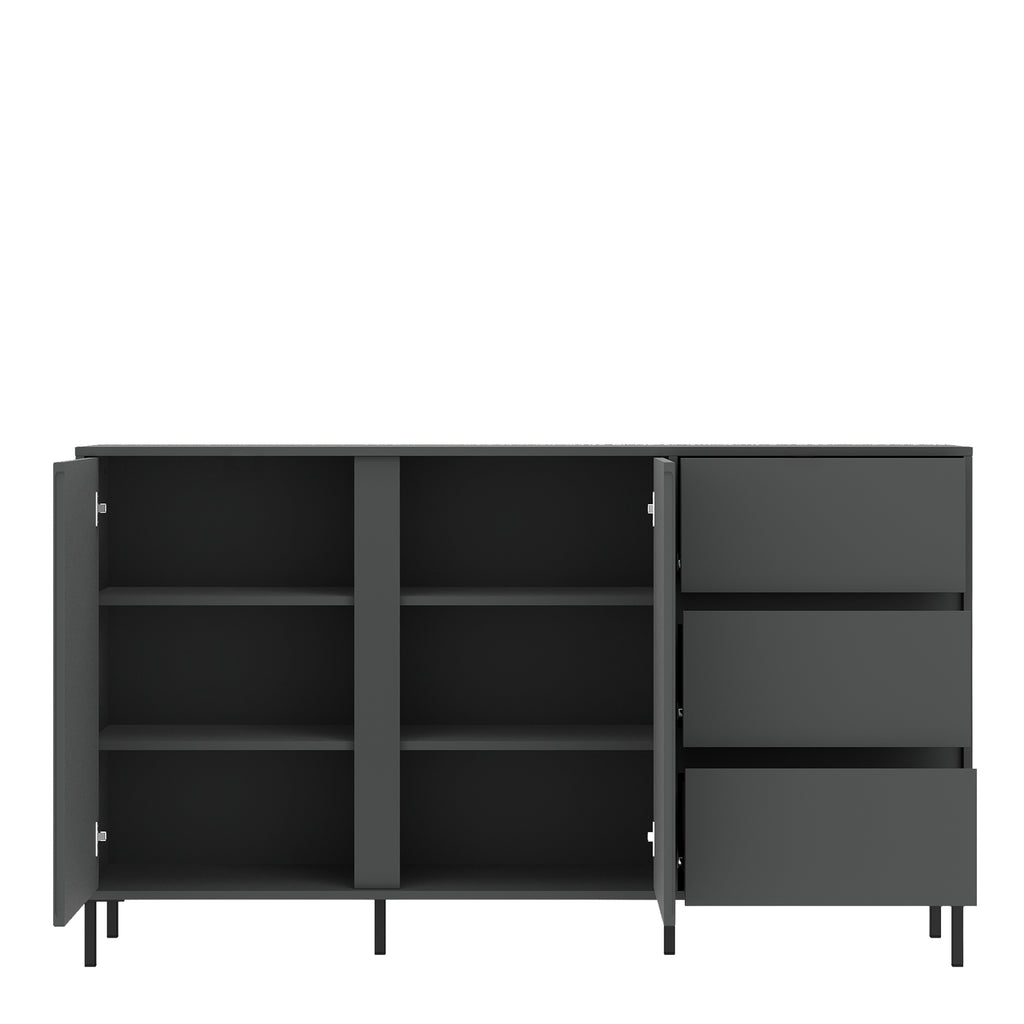 Avery Sideboard 2 Door 3 Drawer in Anthracite