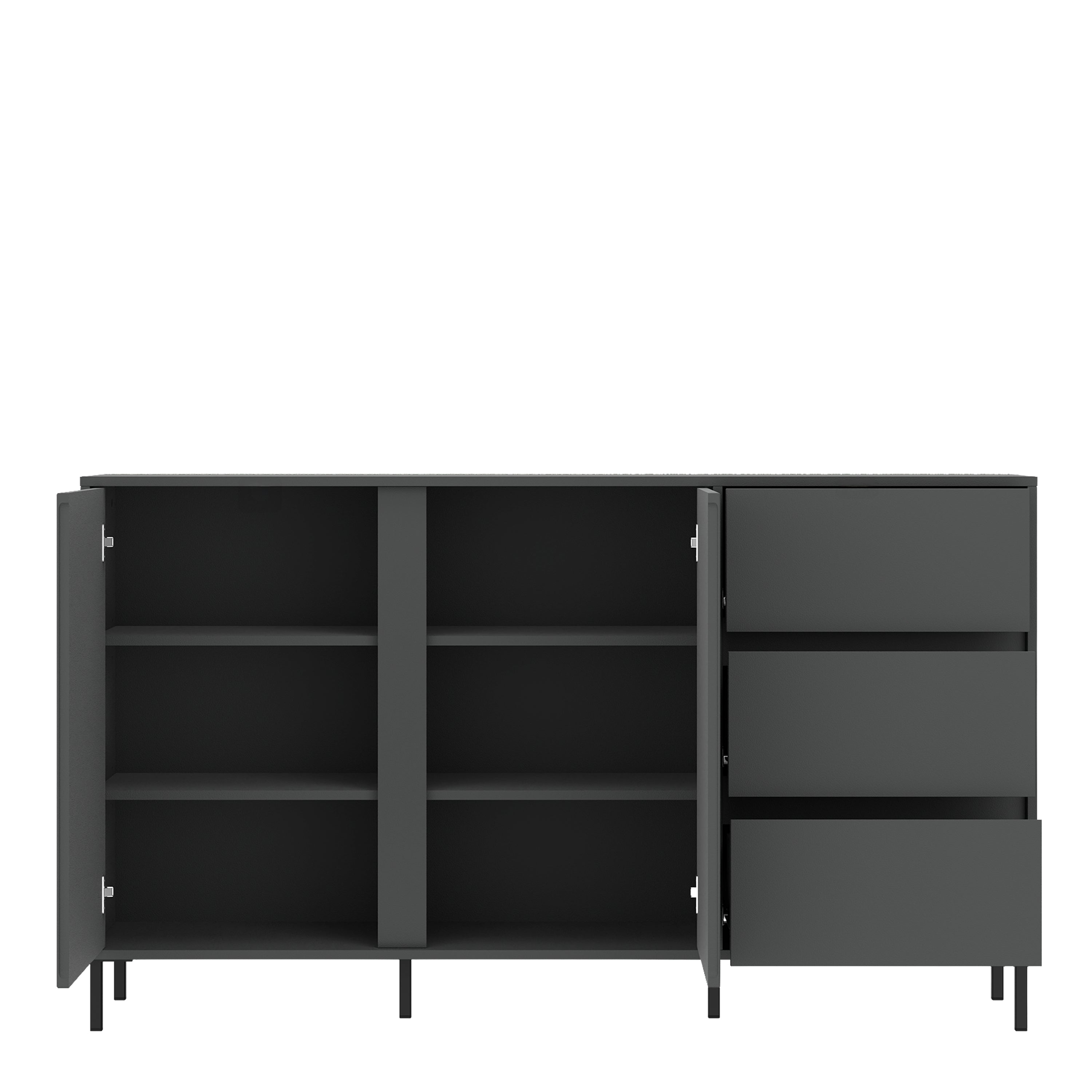 Avery Sideboard 2 Door 3 Drawer in Anthracite