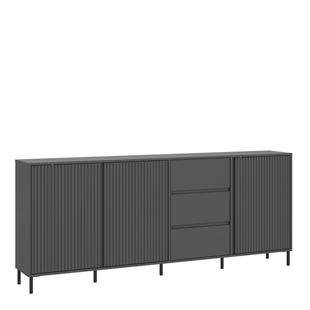 Avery Sideboard 3 Door 3 Drawer in Anthracite