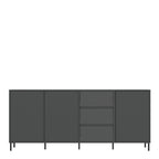 Avery Sideboard 3 Door 3 Drawer in Anthracite