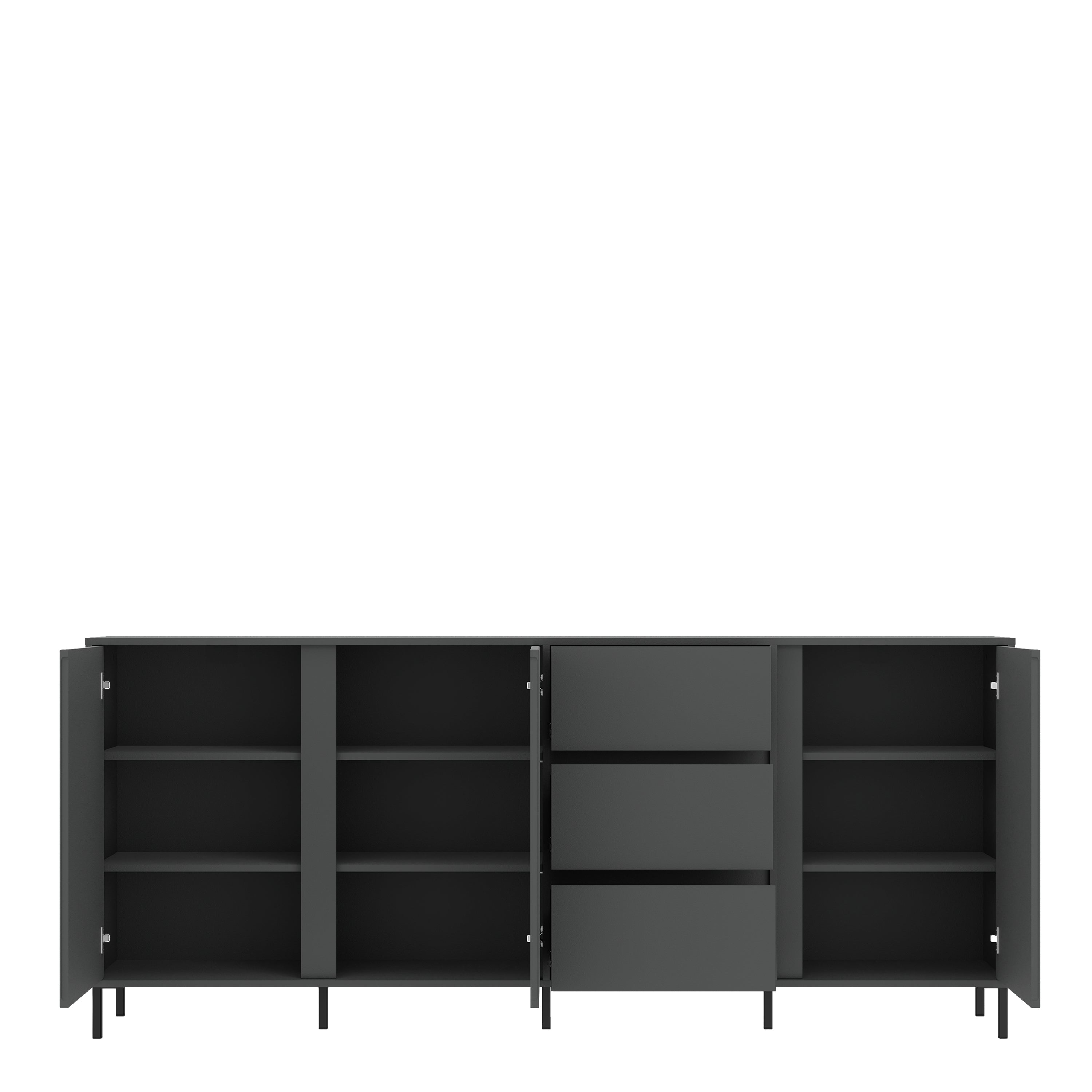 Avery Sideboard 3 Door 3 Drawer in Anthracite